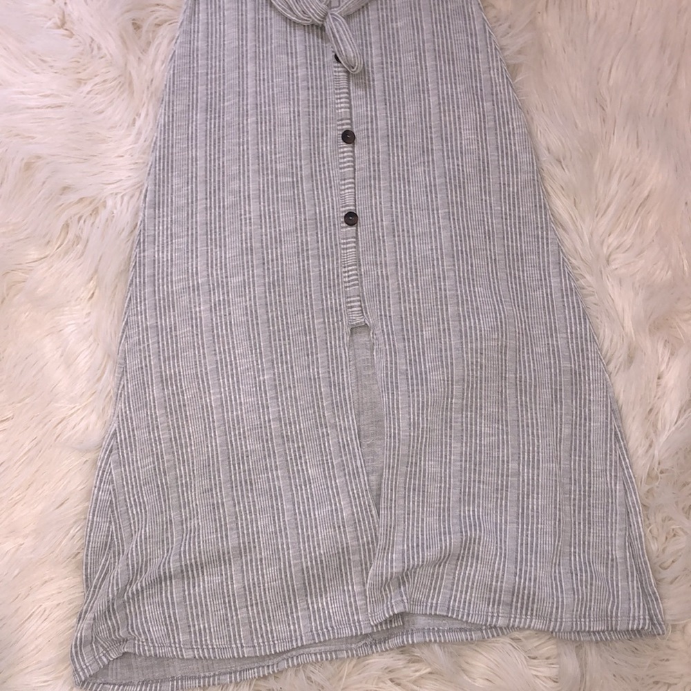 CAUTION to the wind size medium grey boho midi dress - Picture 5 of 6